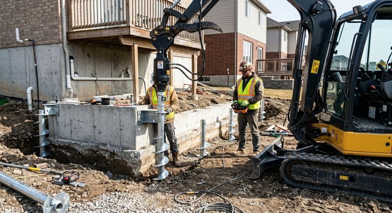 Helical Piers Installation in Conyers, GA