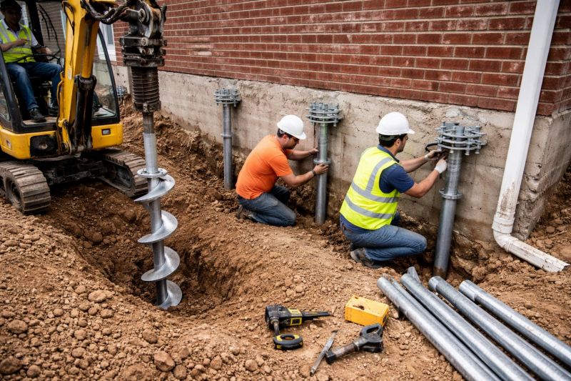 Helical Piers Installation in Conyers, GA