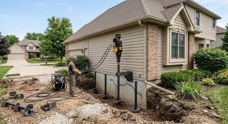 Helical Piers Installation in Conyers, GA