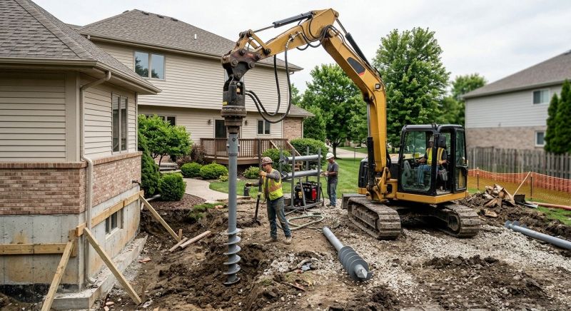 Helical Pile Installation in Conyers, GA