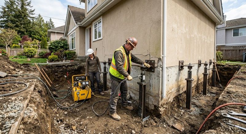 Sinking Foundation Repair in Norcross, GA